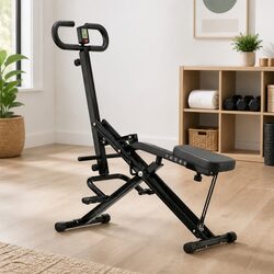 Space-Saving Foldable Squat Machine for Home Use