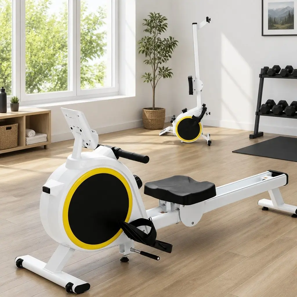 Rowing Machine 16 Resistance Levels Magnetic Brake System Home Gym Cardio Fitness