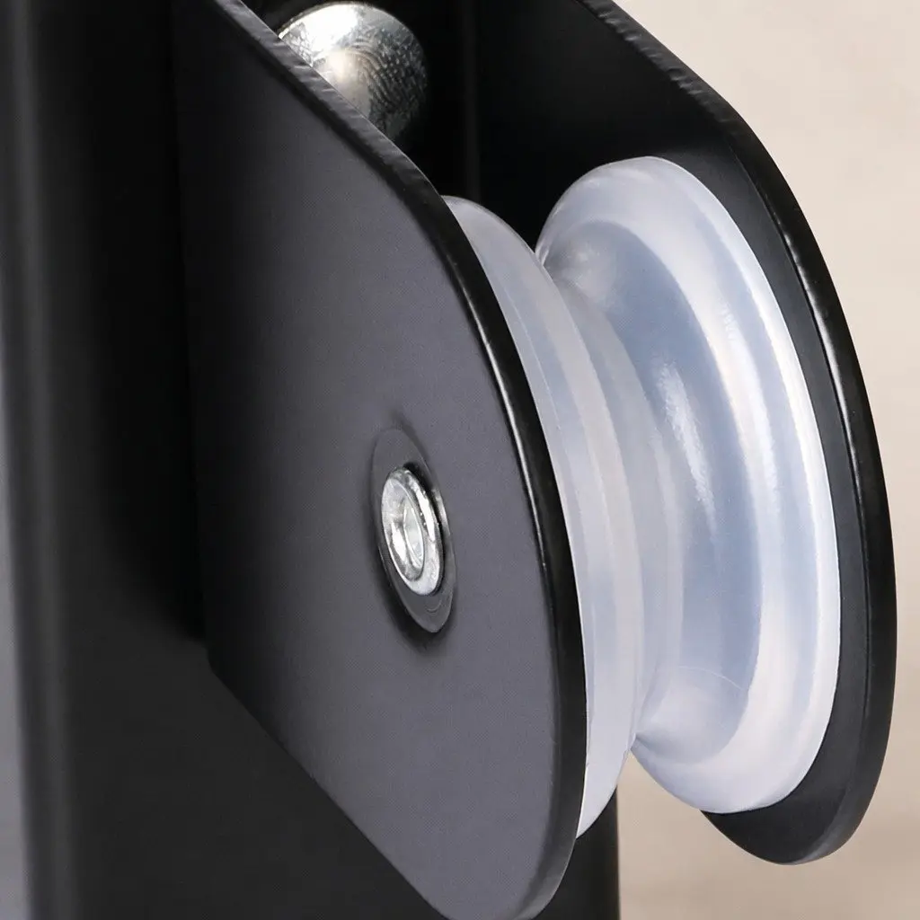 Ceiling Storage Hoist Pulley System 54kg Capacity Nylon Pulley Dual Safety Locking Mechanism Rubber Coated Hooks