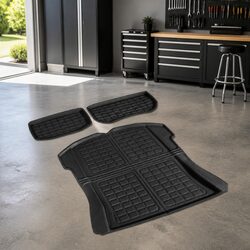 Cargo Trunk Floor Mats Set 3pcs for Tesla Model 3 2021-2024 Rear Front Toolbox