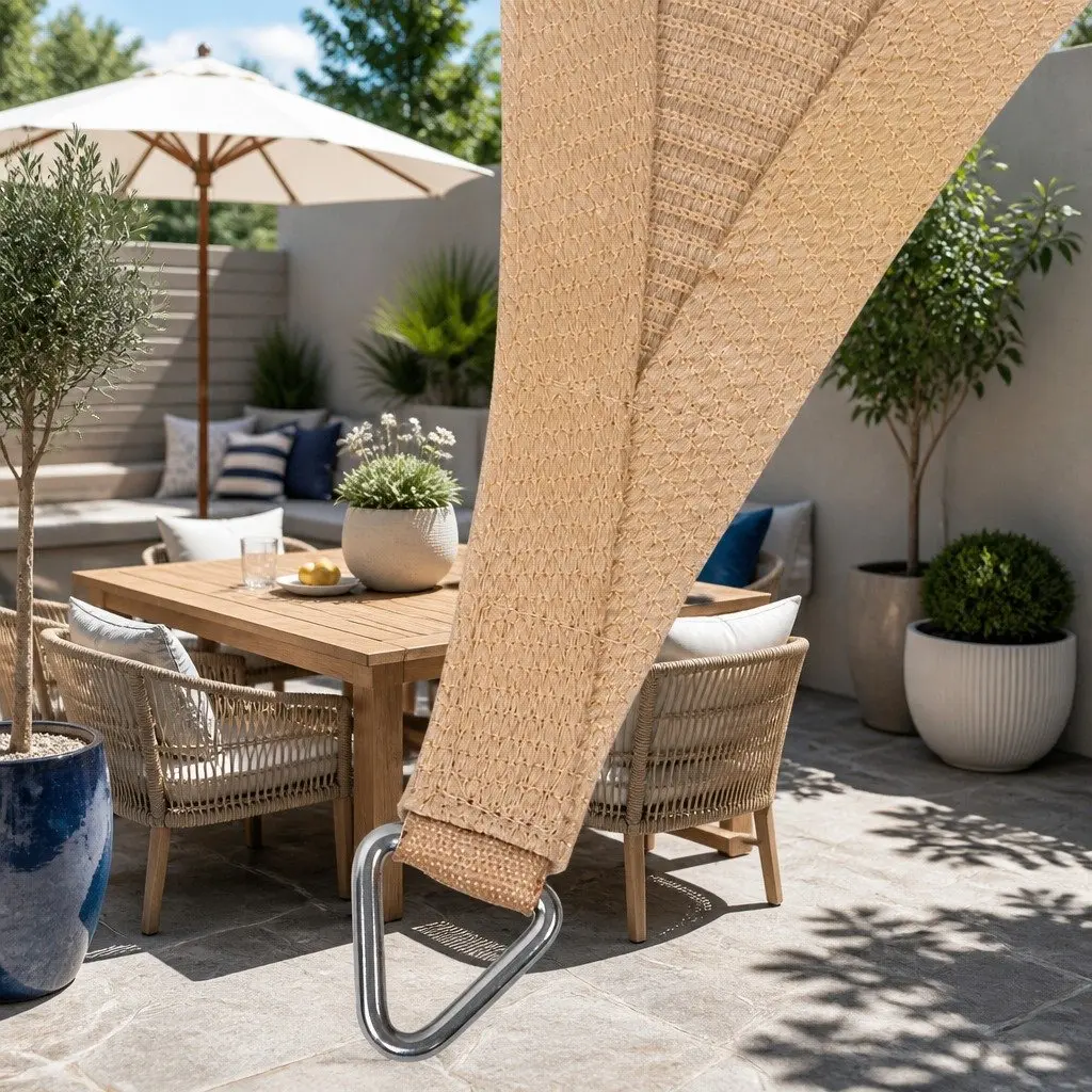 Waterproof Shade Sail 2x4m Rectangle Sand UV Block Outdoor Canopy