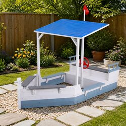 Enhance Outdoor Playtime with a Boat-Shaped Sandbox