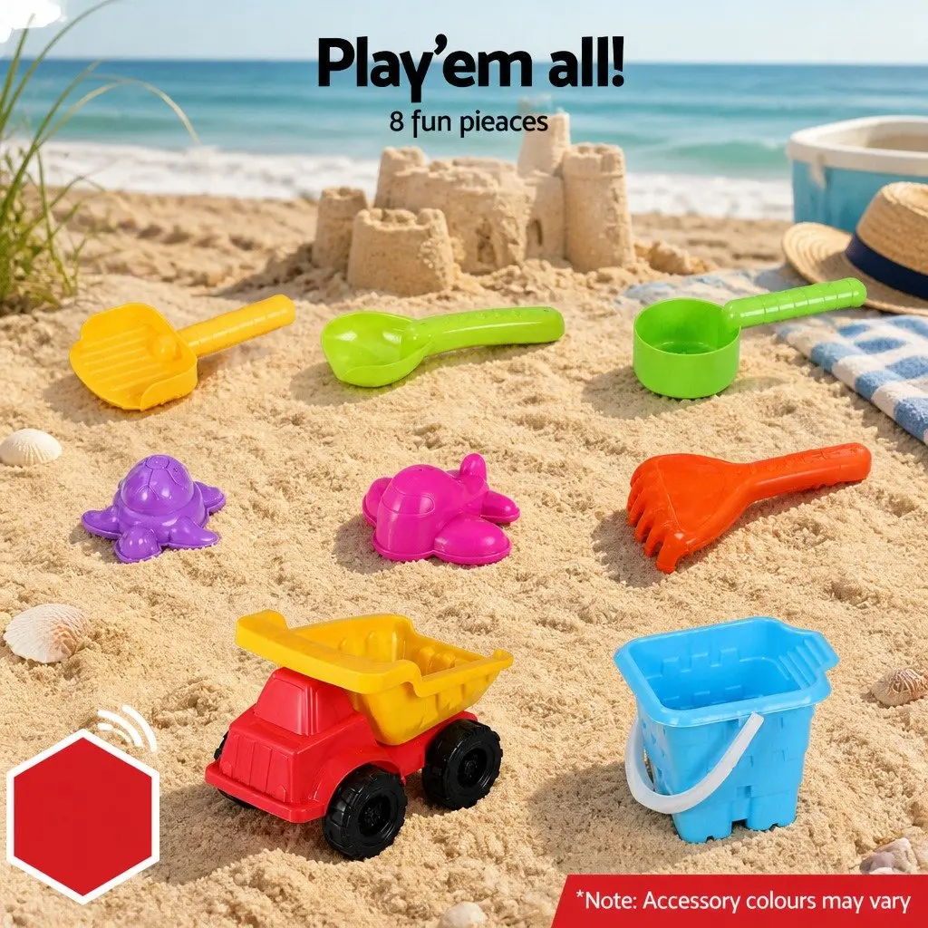 Kids 2-in-1 Sandpit Water Table Excavator Digger Extendable Sensory Play Toy Set