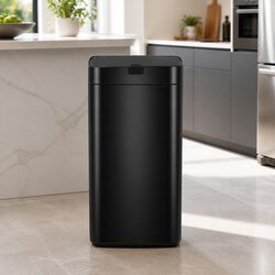 45L Motion Sensor Rubbish Bin Automatic Hands-Free Kitchen Waste Black Steel