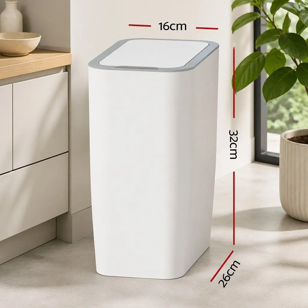 Automatic Bin 9L Motion Sensor Hands-Free Kitchen Waste Trash White