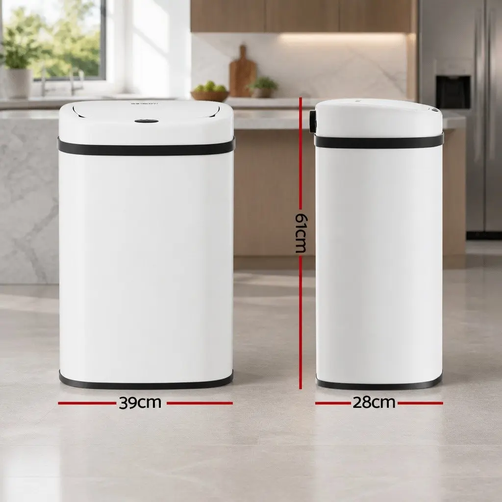 Automatic Rubbish Bin 50L Motion Sensor Hands-Free Kitchen Waste Disposal