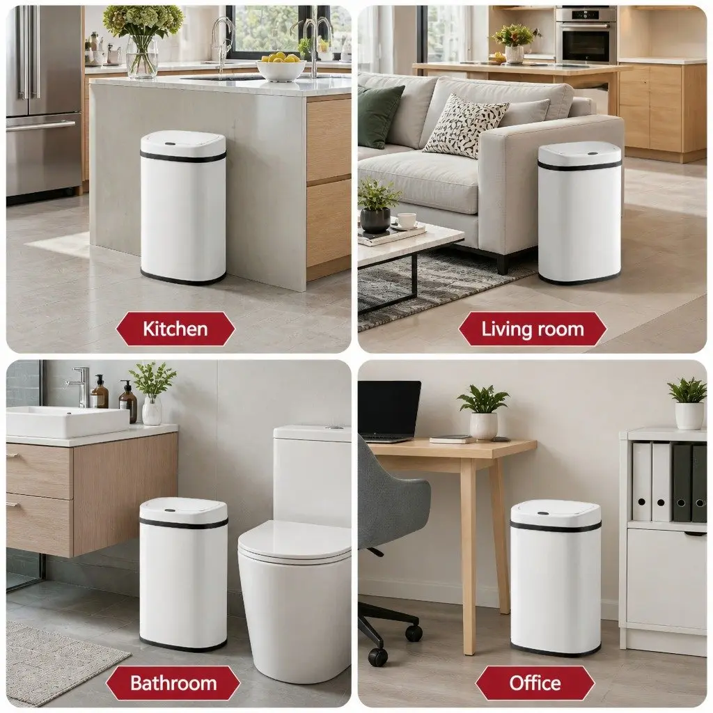 Automatic Rubbish Bin 50L Motion Sensor Hands-Free Kitchen Waste Disposal