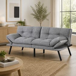 Stylish Grey Fabric Sofa Bed for Modern Living Spaces