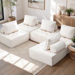 Enhance Your Living Space with a White 5 Seater Lounge Chair