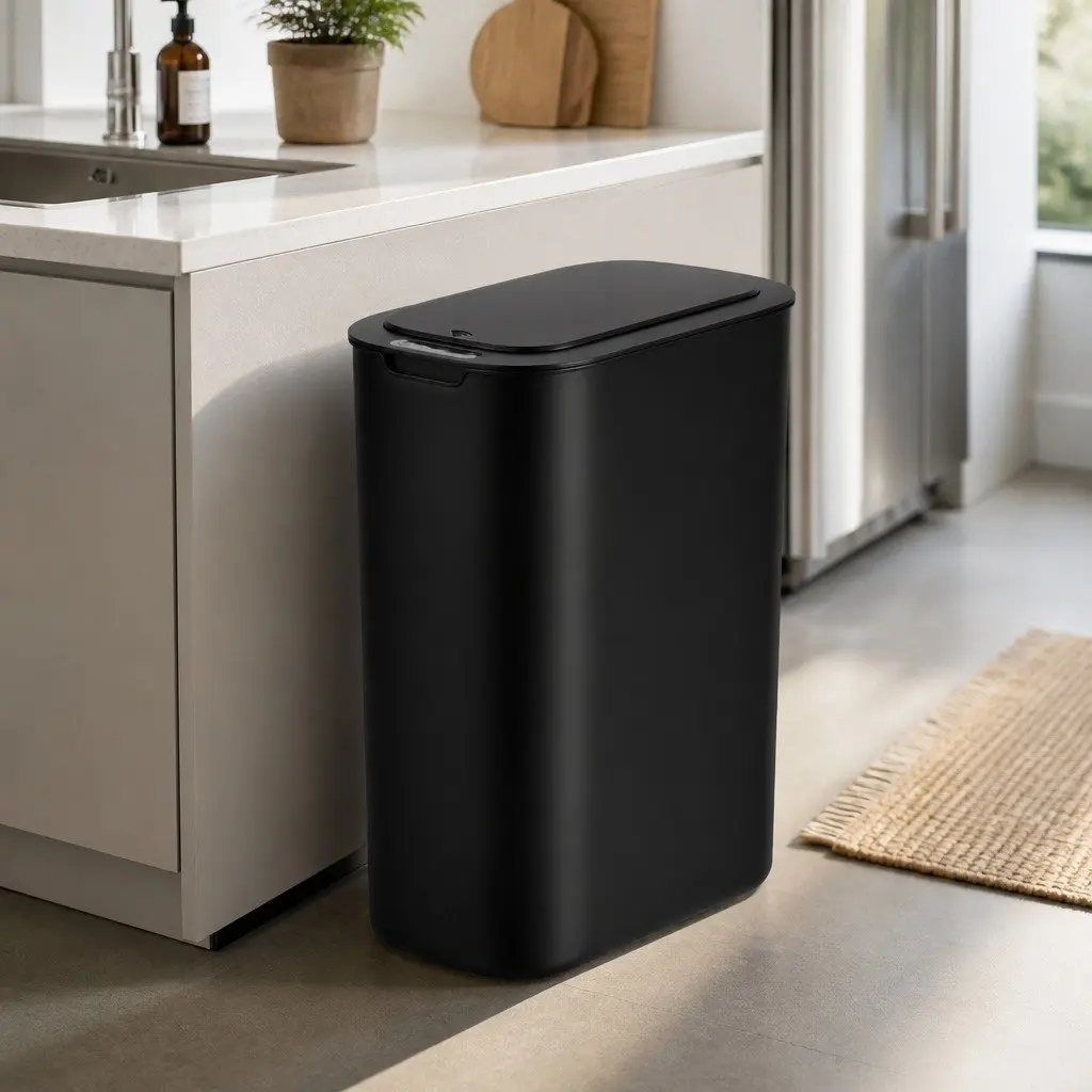 Automatic Trash Bin 21L Touchless Motion Sensor Slim Black