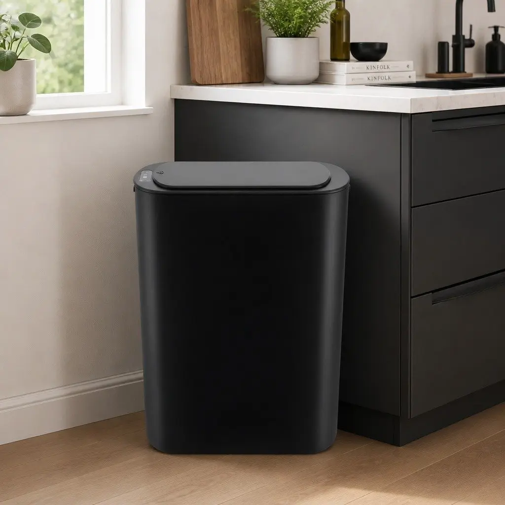 Automatic Trash Bin 21L Touchless Motion Sensor Slim Black