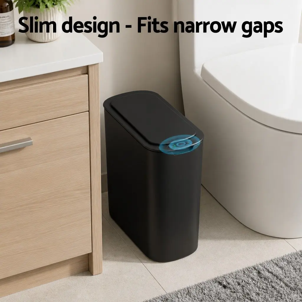 Automatic Trash Bin 21L Touchless Motion Sensor Slim Black