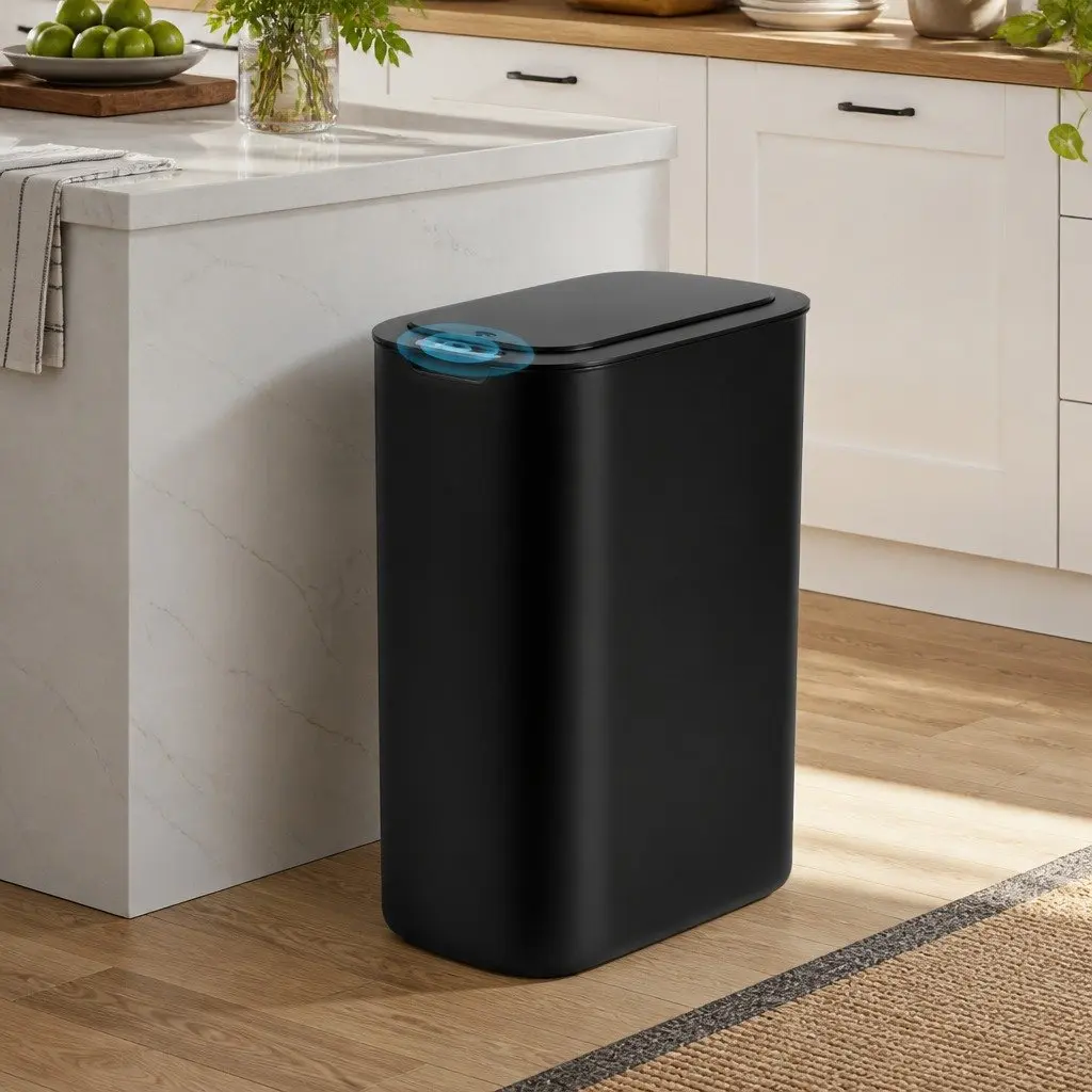 Automatic Trash Bin 21L Touchless Motion Sensor Slim Black
