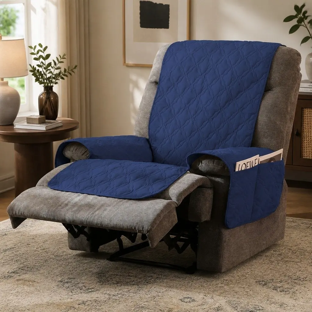 Recliner Sofa Slipcover Medium Machine Washable Non-Slip Waterproof