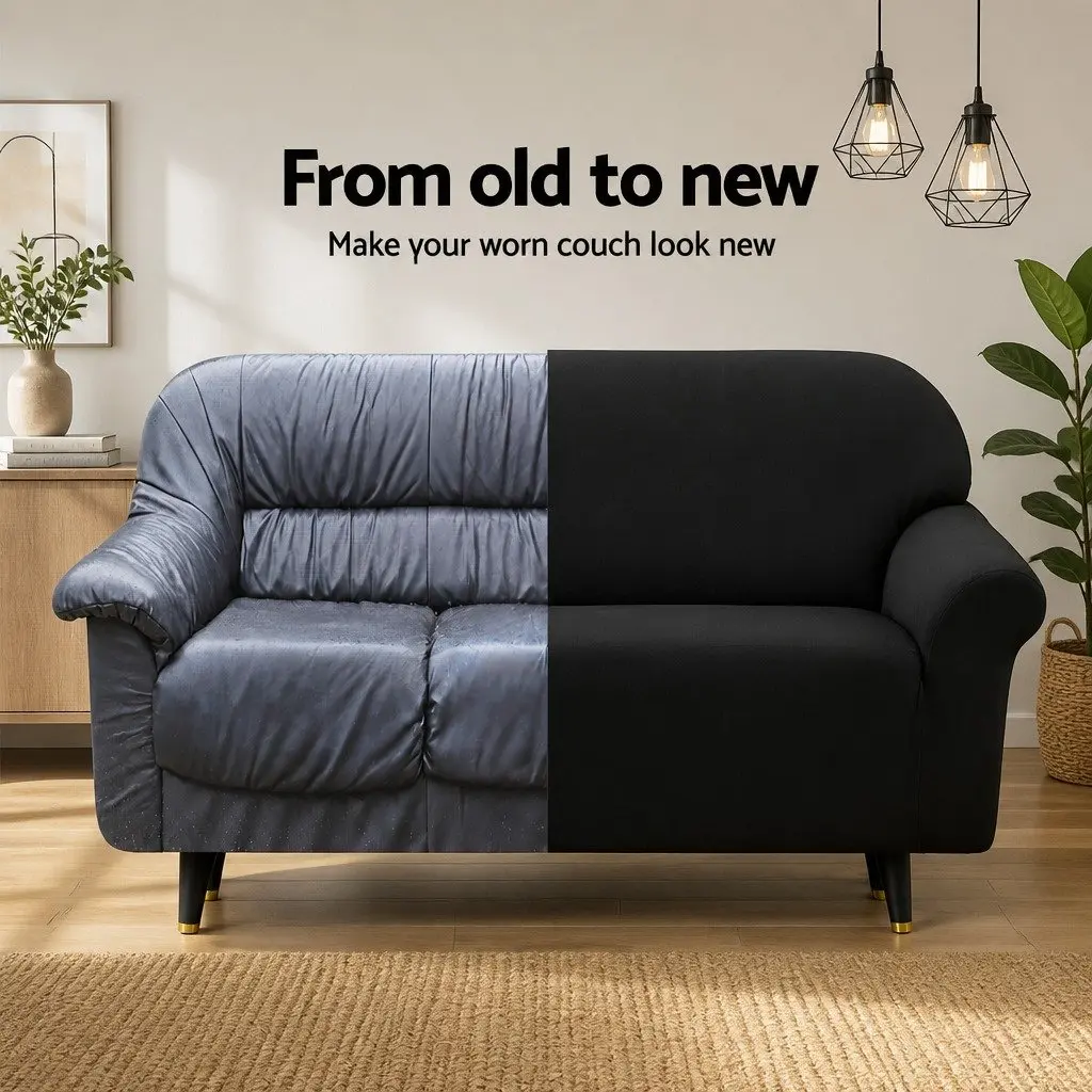 4 Seater Sofa Cover Velvet Stretch Elastic Machine Washable Couch Protector