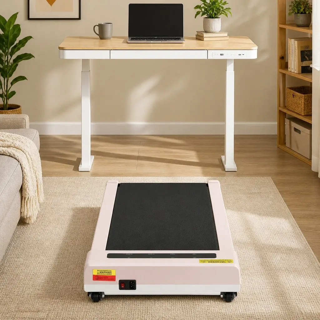Electric Standing Desk Treadmill Combo 120cm Adjustable Height Motorised Walking Pad