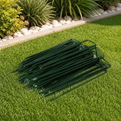 Synthetic Grass Pins U-Shape Steel Turf Anchors Garden Landscape Fasteners