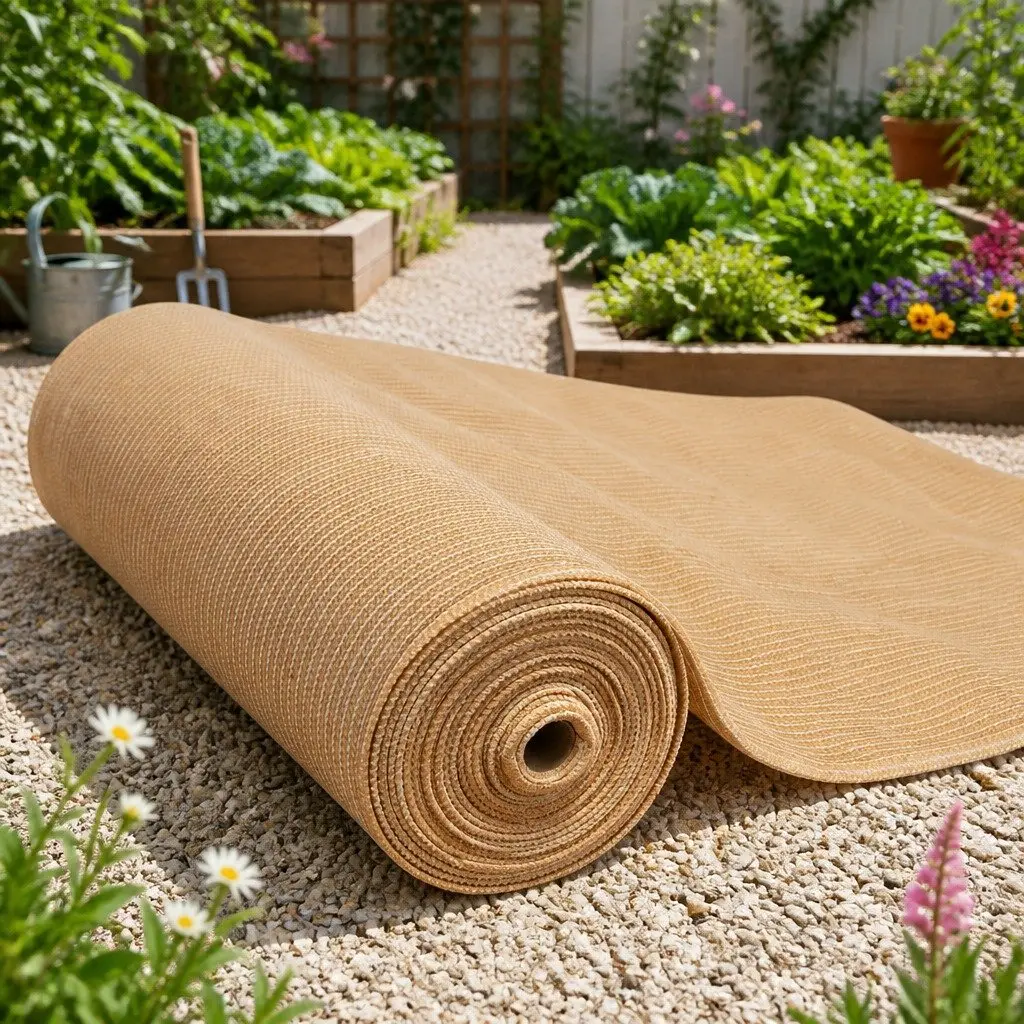 Shade Cloth 3.66m x 10m 50% Shade Block UV-Stabilised Beige for Garden Greenhouse