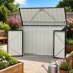 Garden Shed 2.22x0.91M Outdoor Storage Double Door Bike Workshop Tool House