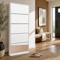 Enhance Your Space with a Stylish Shoe Rack Cabinet and Mirror