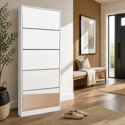 Enhance Your Space with a Stylish Shoe Rack Cabinet and Mirror