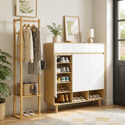 Transform Your Entryway with This Stylish Shoe Rack Set