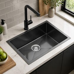 Enhance Your Kitchen with a 30x45CM Black Sink and Mixer Tap