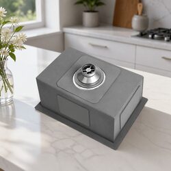 Kitchen Sink 450x300mm Stainless Steel Single Bowl Black Under Mount Flush Mount