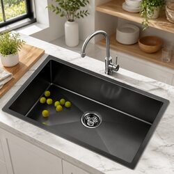 Elevate Your Kitchen with a Modern Black 70x45cm Sink