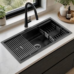 Elegant 81x45CM Stainless Steel Sink with Mixer Tap