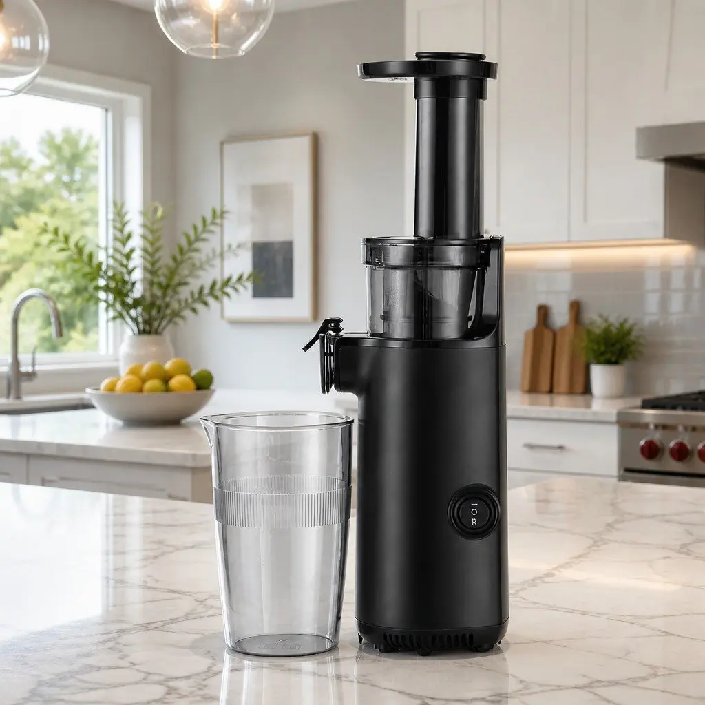 Cold Press Slow Juicer 130W Low-Speed Masticating Auger Juice Extractor Black