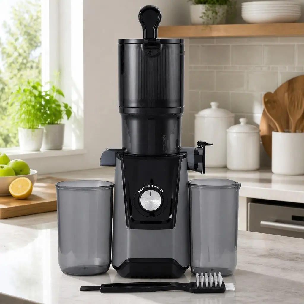 Cold Press Slow Juicer 200W Large Feed Hopper Fruit Vegetable Juice Extractor