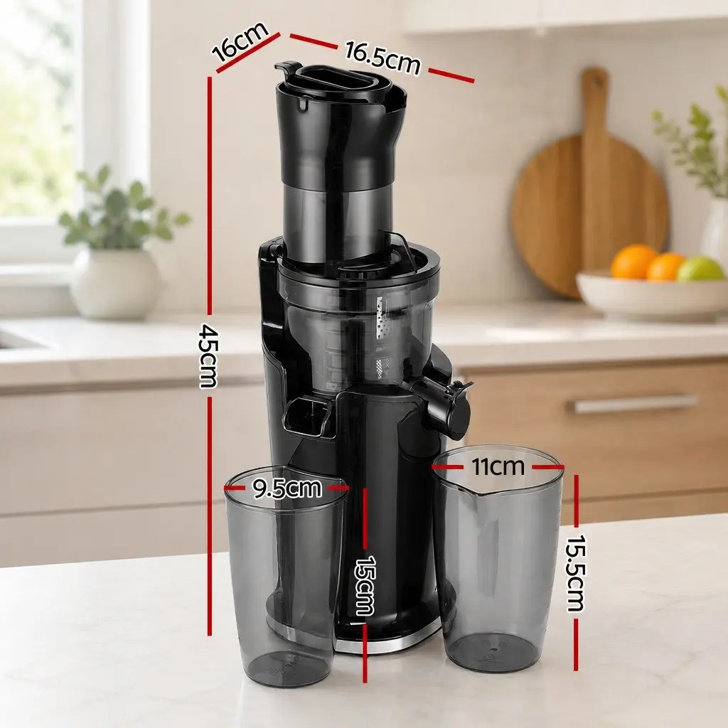 Cold Press Slow Juicer 200W Low Speed Masticating Auger High Juice Yield