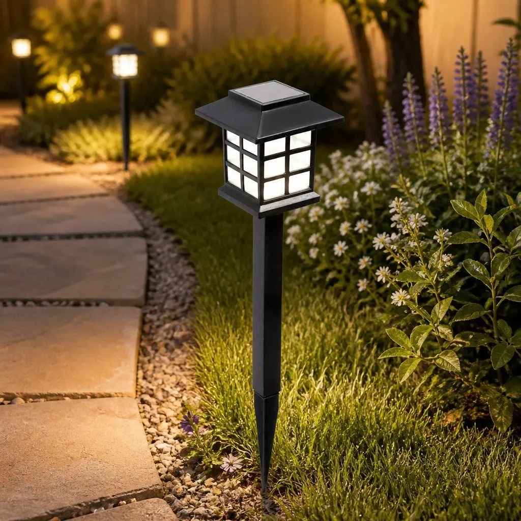Solar Powered Garden Lights 6 Pack LED Landscape Outdoor Pathway Lighting
