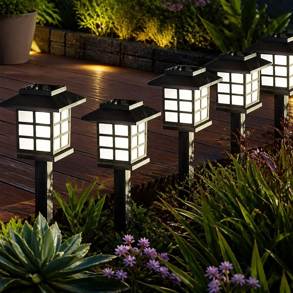 Solar Powered Garden Lights 6 Pack LED Landscape Outdoor Pathway Lighting