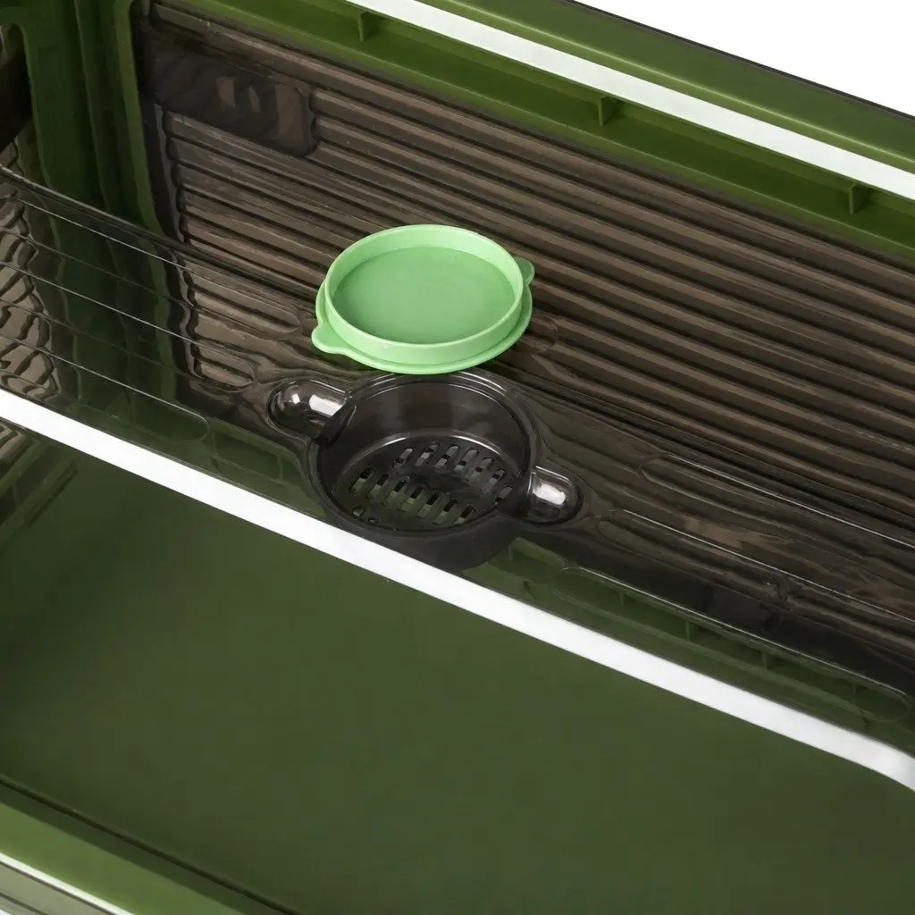 55L Stackable Storage Box Container Medium with Latch Lock Green
