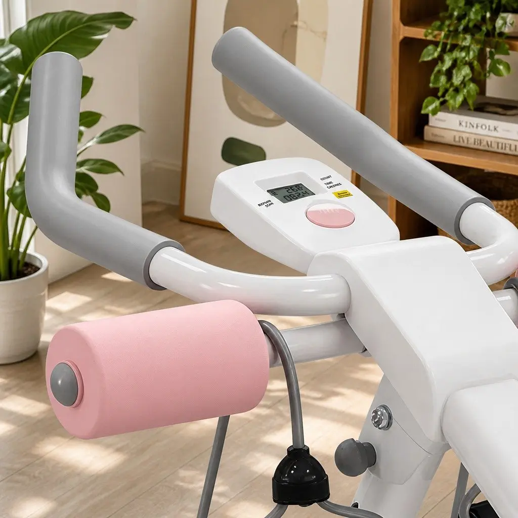 Ab Machine Adjustable Foldable Core Trainer with 2 Incline Settings and 5 Height Adjustments for Home Gym Workouts
