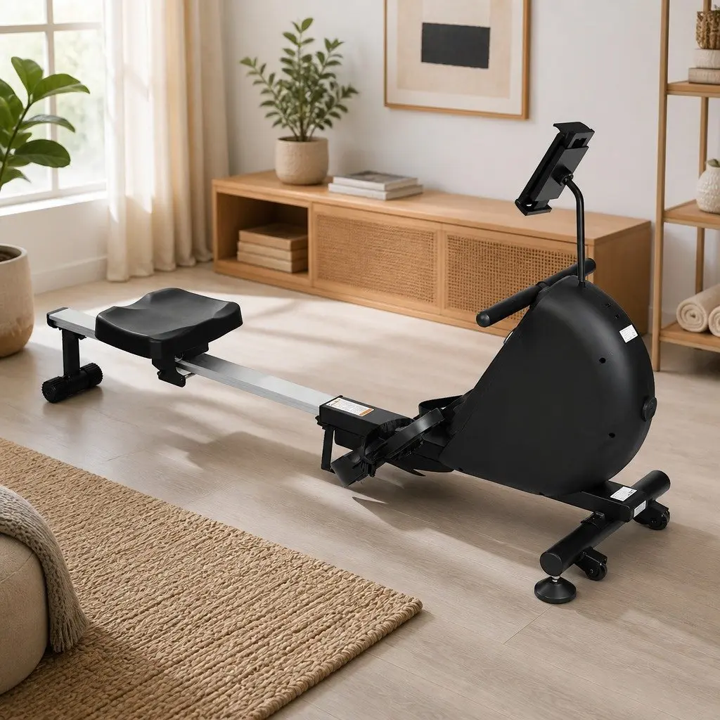 Rowing Machine Electric Telescopic Rail Self-Powered Magnetic Resistance