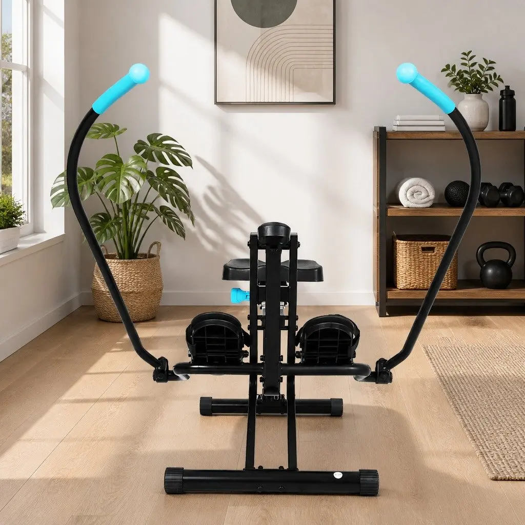 2-in-1 Rowing Machine Leg Press Home Gym Strength Training Full Body Workout