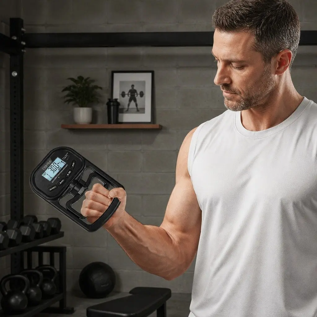 Electronic Hand Dynamometer Grip Strength Trainer Meter Digital LCD Display