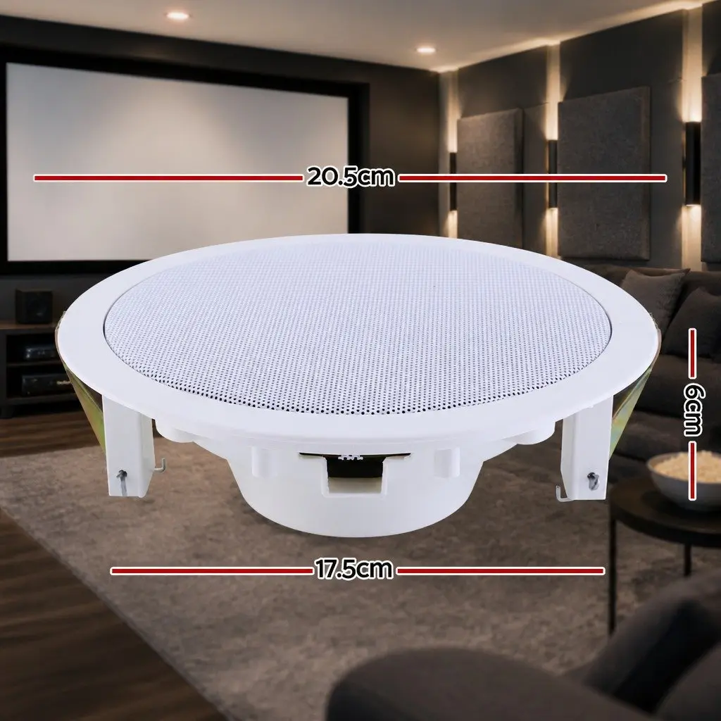 8 Piece 6 Inch White Ceiling Speaker In Wall Audio System Professional Stereo Tweeter