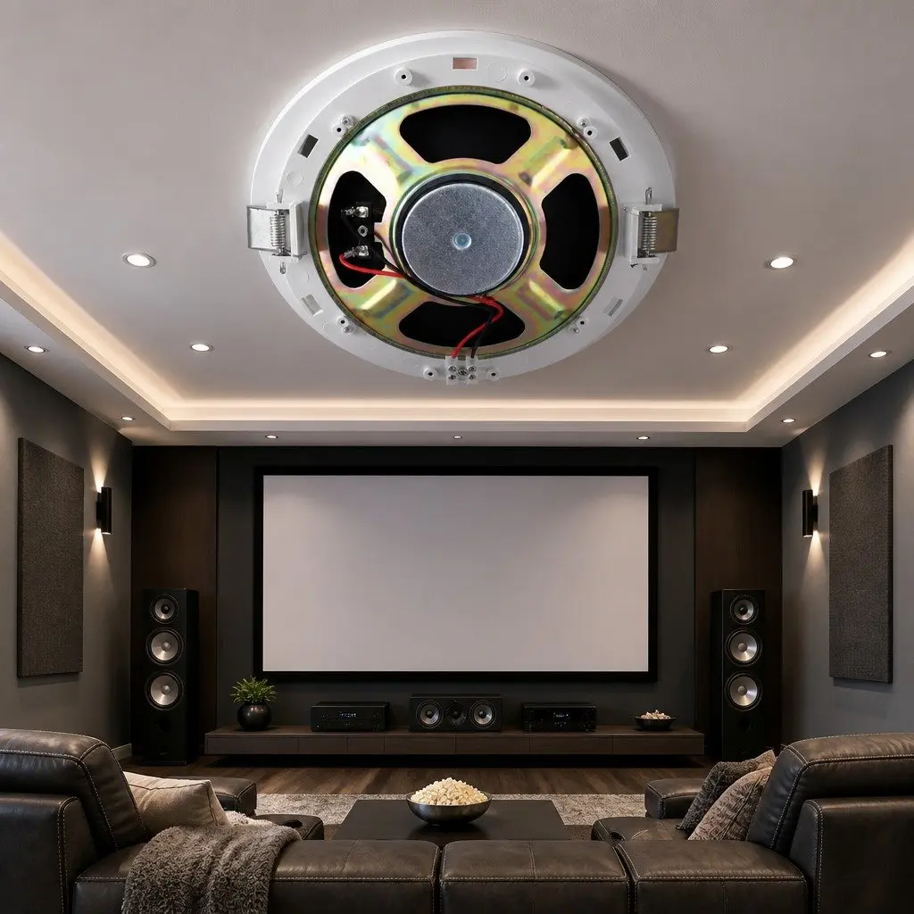 8 Piece 6 Inch White Ceiling Speaker In Wall Audio System Professional Stereo Tweeter