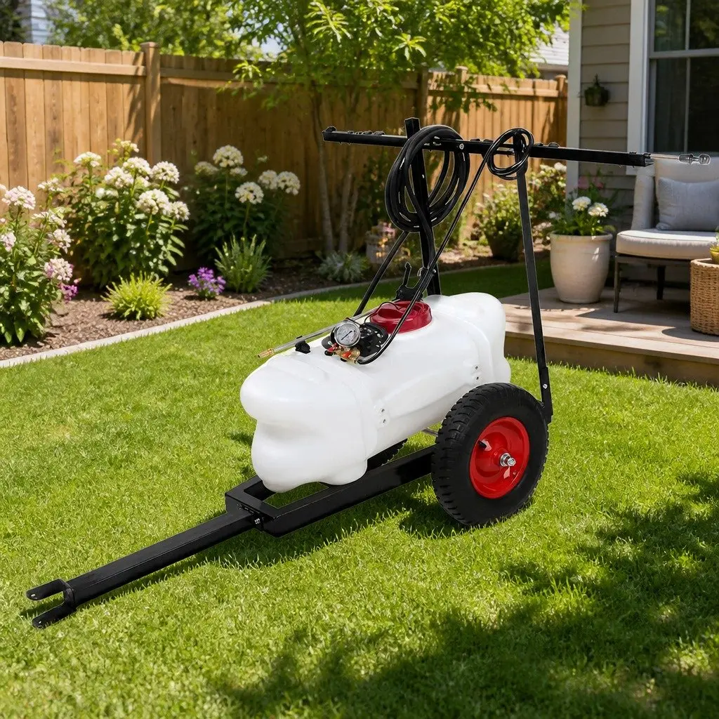 Weed Sprayer 60L Tank Rear Boom Spray Gun 12V Pump Garden Herbicide System