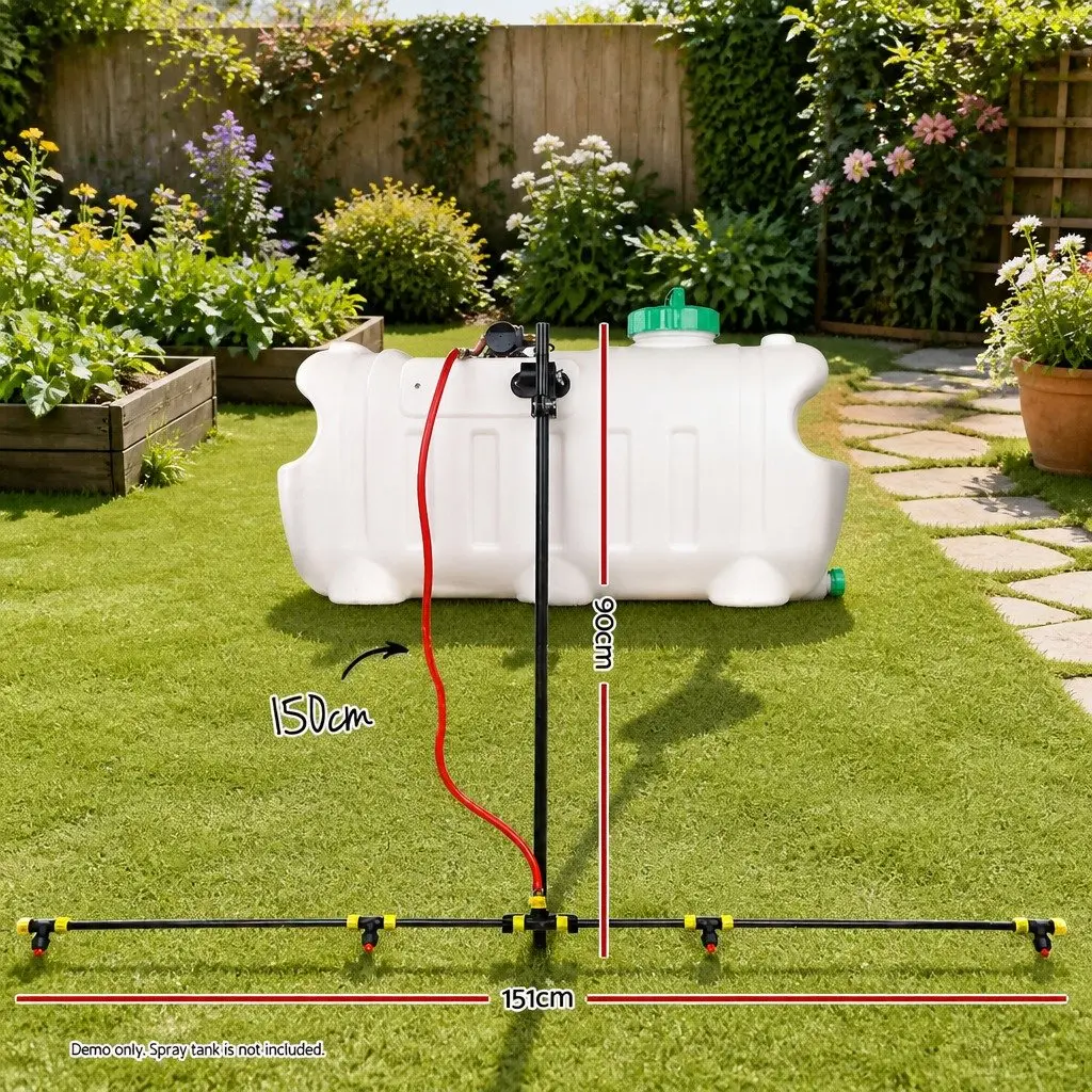 Adjustable Spray Boom 151cm Width 4 Nozzles Garden Herbicide Sprayer