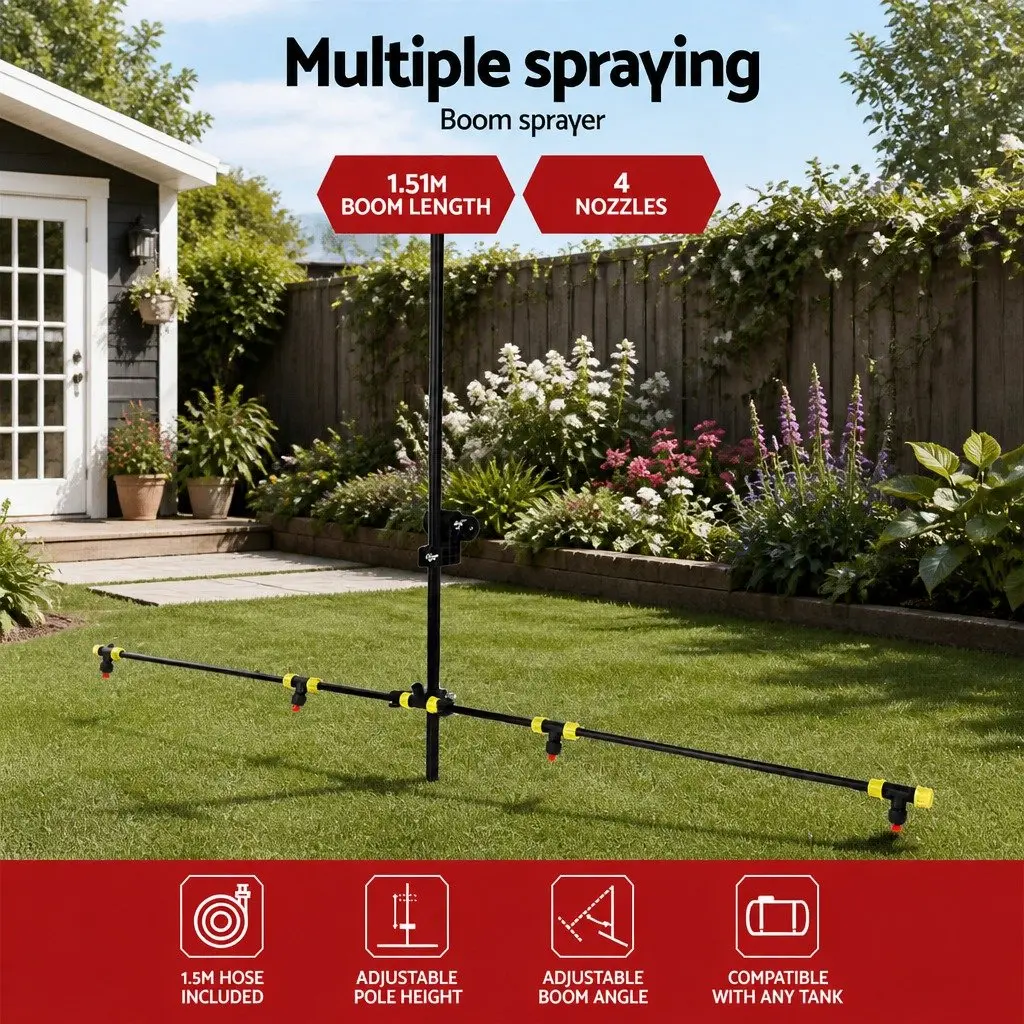 Adjustable Spray Boom 151cm Width 4 Nozzles Garden Herbicide Sprayer