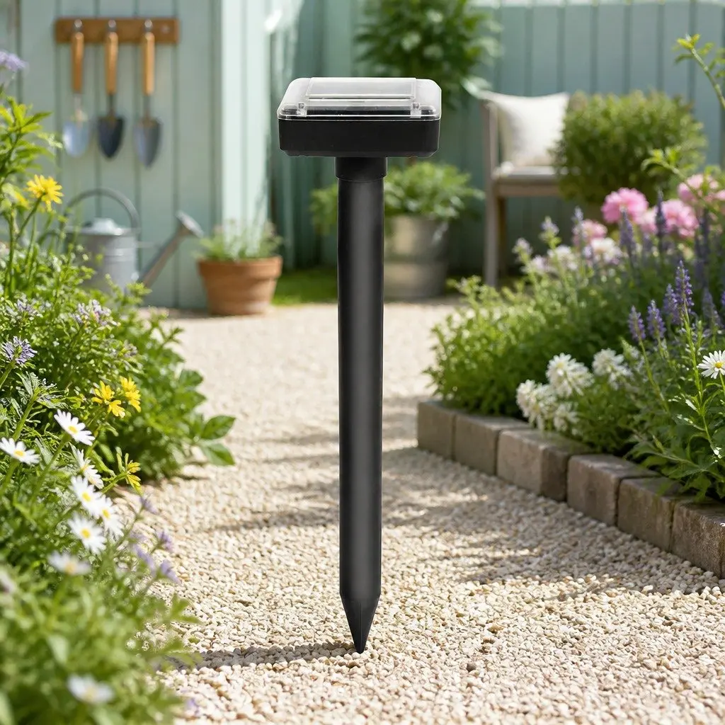 Snake Repeller 12 Piece Solar Powered Ultrasonic Pest Control for Garden Yard Farm