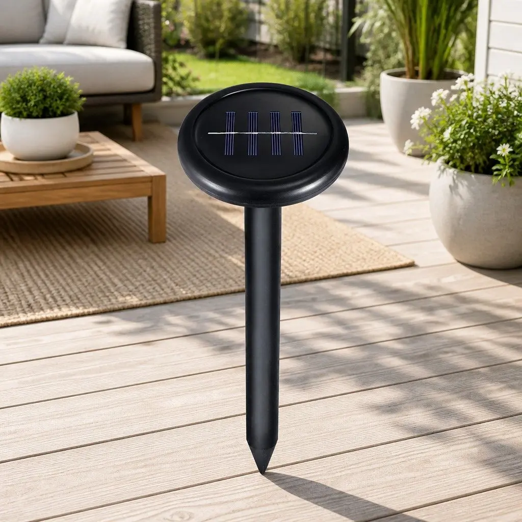 8 Piece Ultrasonic Solar Powered Snake Repeller Weatherproof Wireless Pest Control Device