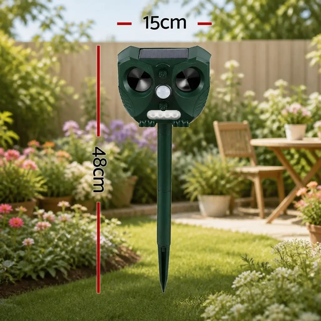 Ultrasonic Snake Repeller Solar USB Powered Motion Activated Animal Deterrent Garden Yard Farm