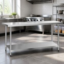Stainless Steel Food Prep Table 1829x610mm for Your Space