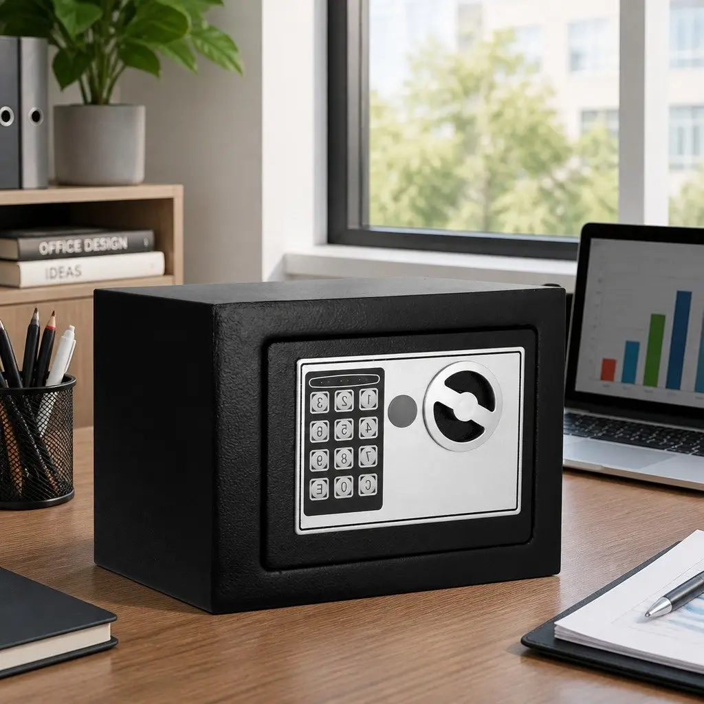Digital Safe 6.4L Electronic Security Box Steel Construction Keypad Access